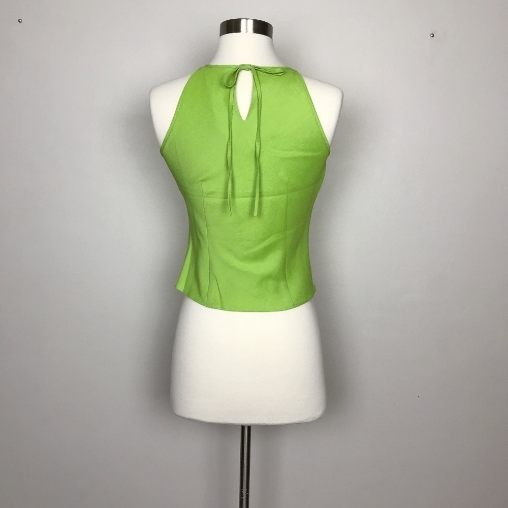 SON Fashion Lime Embroidered Tank Tie Back Size XS - Picture 5 of 8